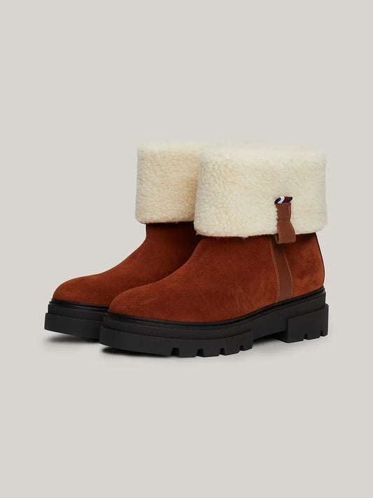 FAUX FUR SUEDE ROLL-DOWN BOOT 235026