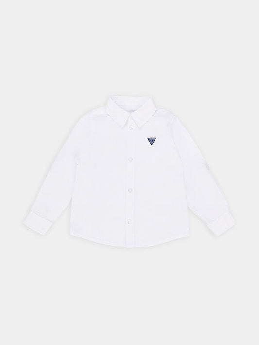 USTABLE LS SHIRT_ - ORGANIC STR. POPELINE 130GSM I81H01WE5W0 TWHT