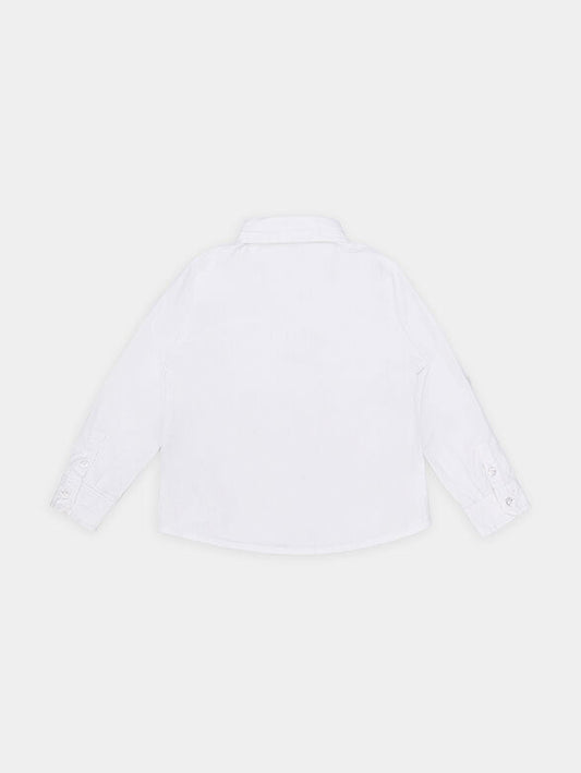 USTABLE LS SHIRT_ - ORGANIC STR. POPELINE 130GSM I81H01WE5W0 TWHT