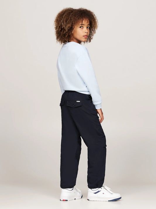 B FLEECE WOVEN WIDE PANTS 232568