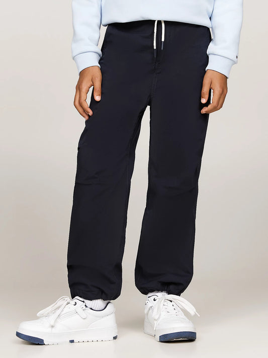 B FLEECE WOVEN WIDE PANTS 232568