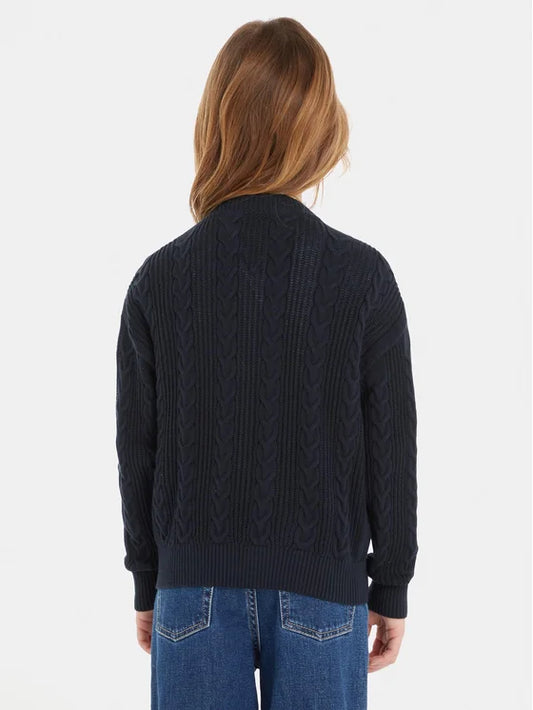K CABLE CARDIGAN 221412