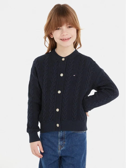 K CABLE CARDIGAN 221412
