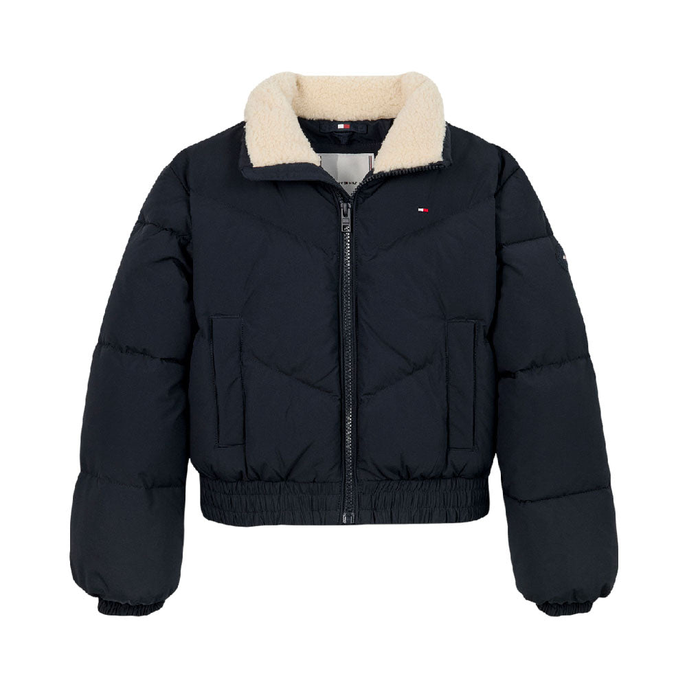 B TEDDY COLLAR SHORT PUFFER 233105