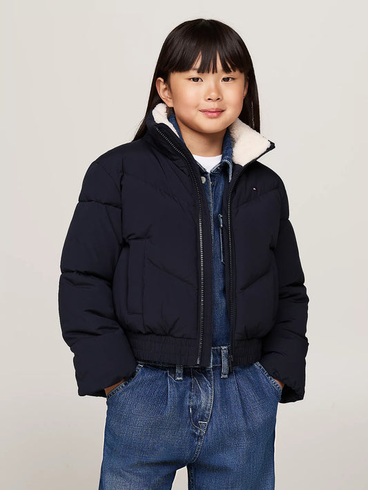 K TEDDY COLLAR SHORT PUFFER 233106