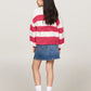 K FLUFFY STRIPE SWEATER 233457