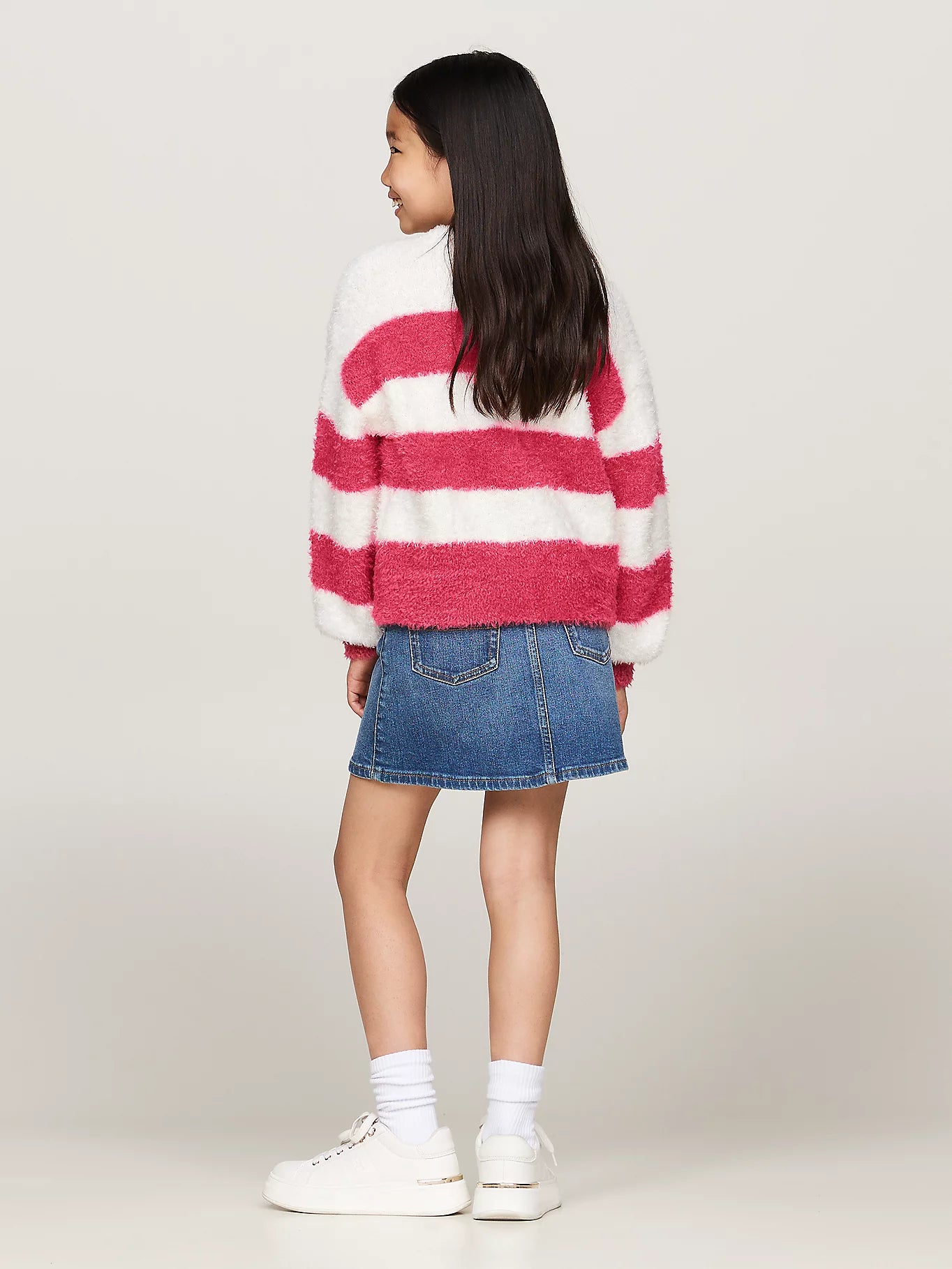 K FLUFFY STRIPE SWEATER 233457