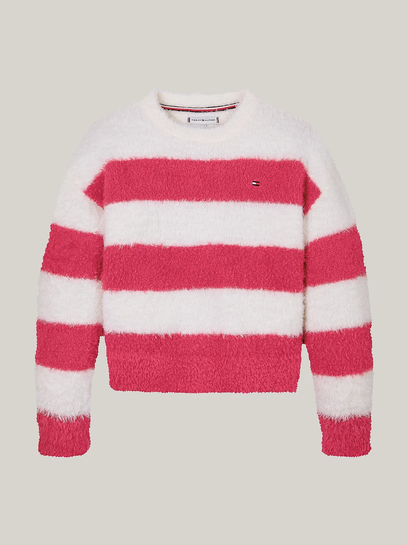 K FLUFFY STRIPE SWEATER 233457