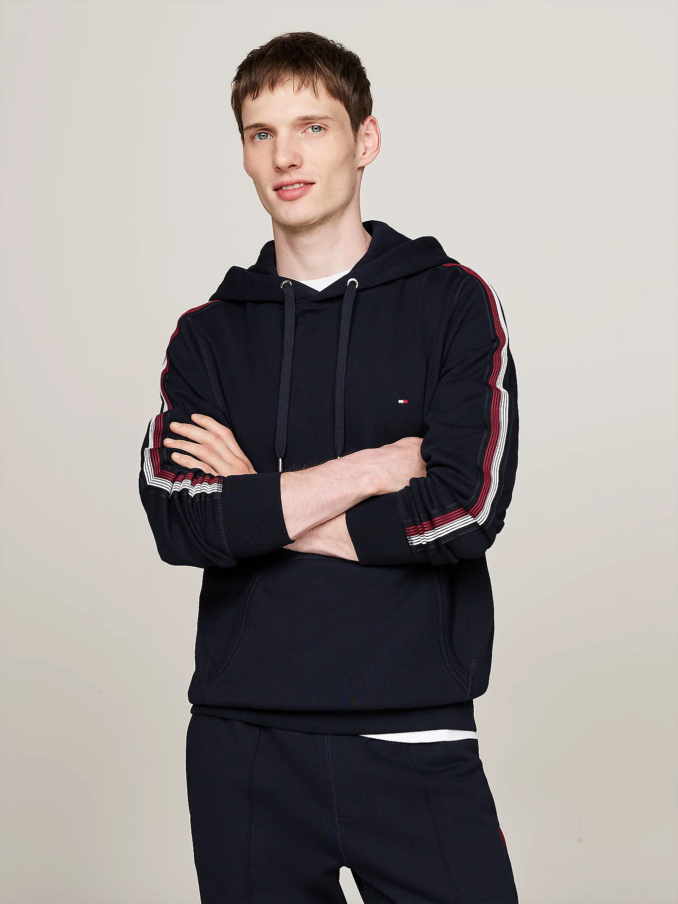 GLOBAL STRIPE TAPE HOODY 235267