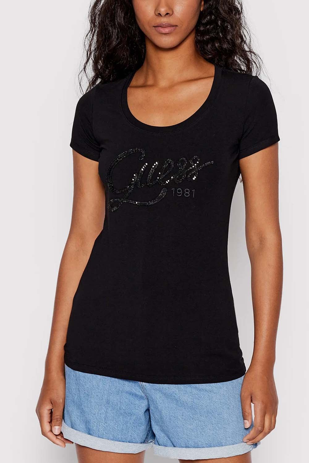 SS CN BRYANNA TEE - STRETCH JERSEY 180 SOLID W2YI28J1300 JBLK