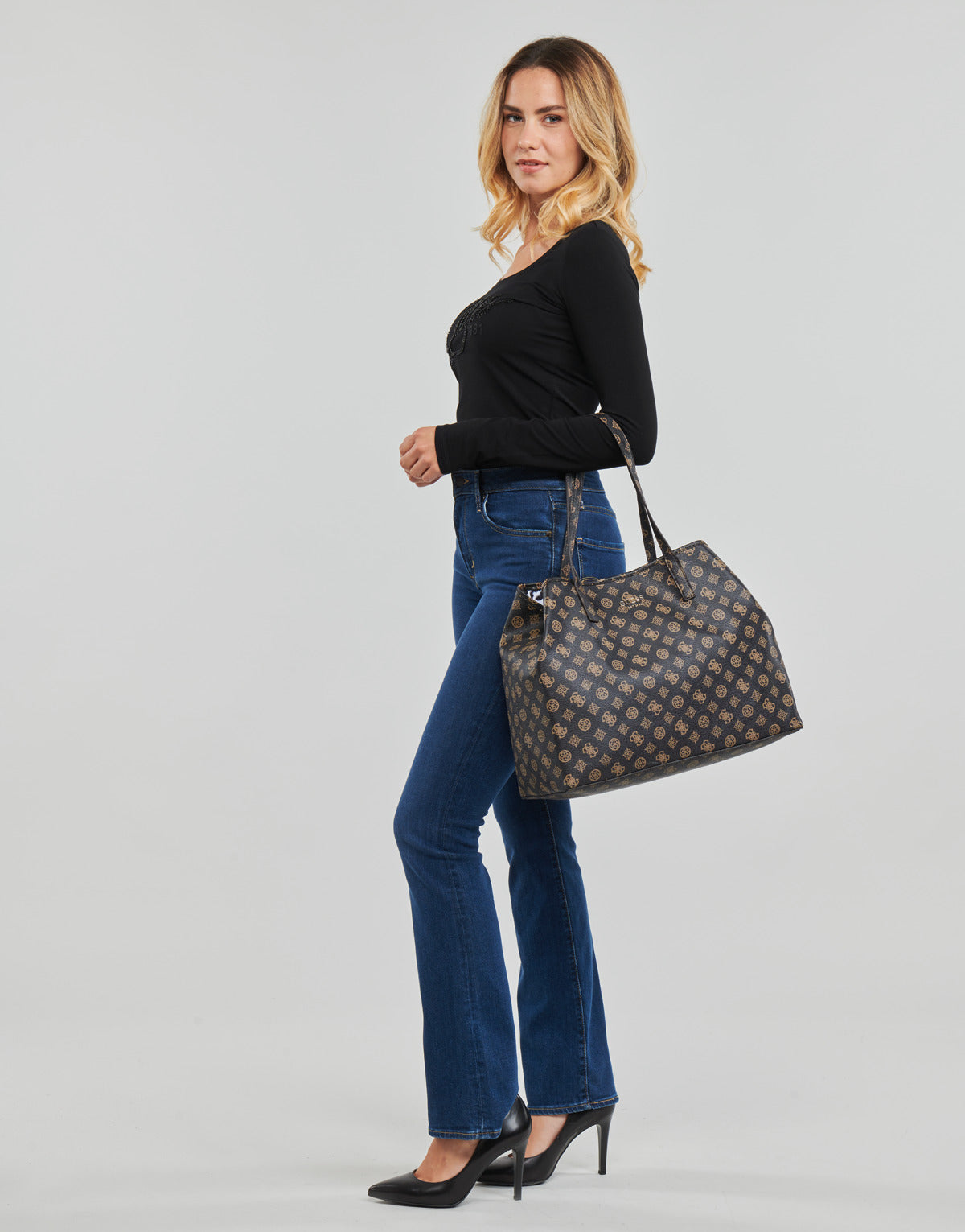 LS CN BRYANNA TEE - STRETCH JERSEY 180 SOLID W2YI49J1300 JBLK
