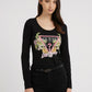 LS SN TRIANGLE FLOWE - MID ORGANIC STRETCH JERSEY 180 W3GI48J1314 JBLK