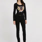 LS SN TRIANGLE FLOWE - MID ORGANIC STRETCH JERSEY 180 W3GI48J1314 JBLK