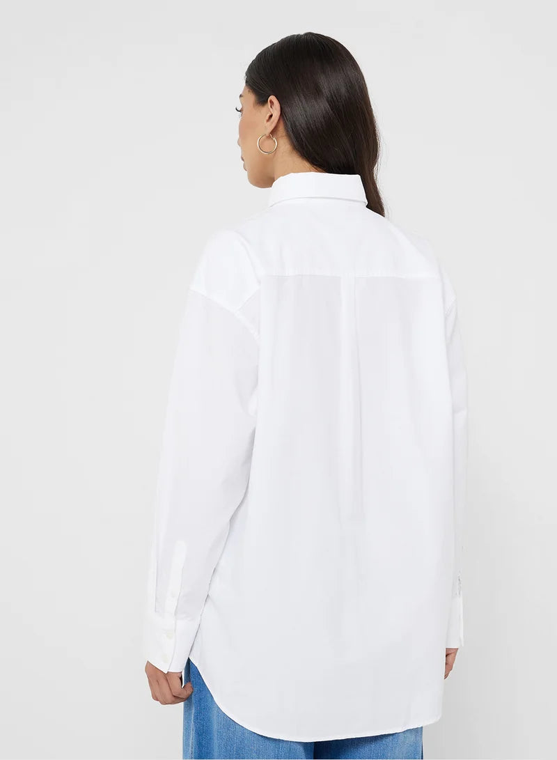GJ LS OS  SHIRT WITH EMBRO WHFK1 G011