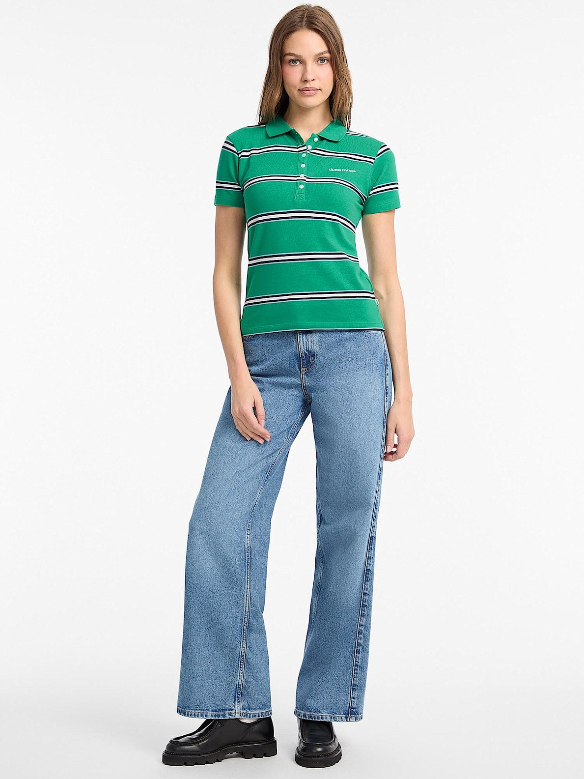 GJ SS SLIM STRIPE POLO KCYR1 S83J