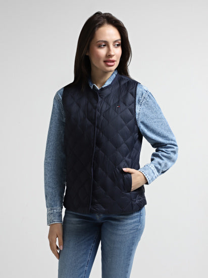 LW DOWN QUILTED COLLARLESS VEST 235401