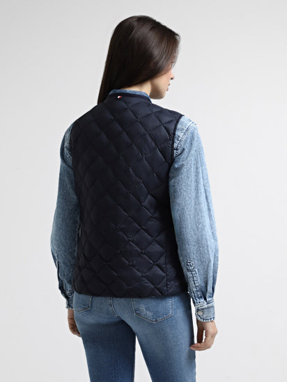 LW DOWN QUILTED COLLARLESS VEST 235401