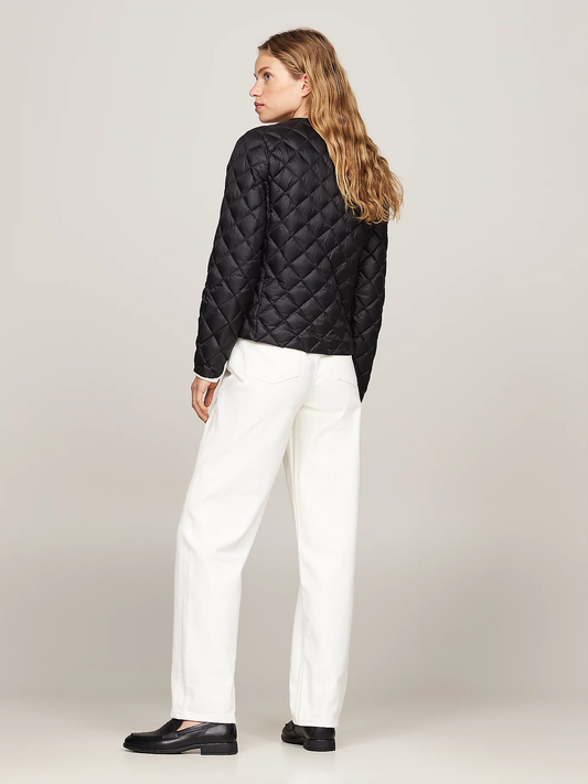 LW DOWN QUILTED COLLARLESS JKT 235403