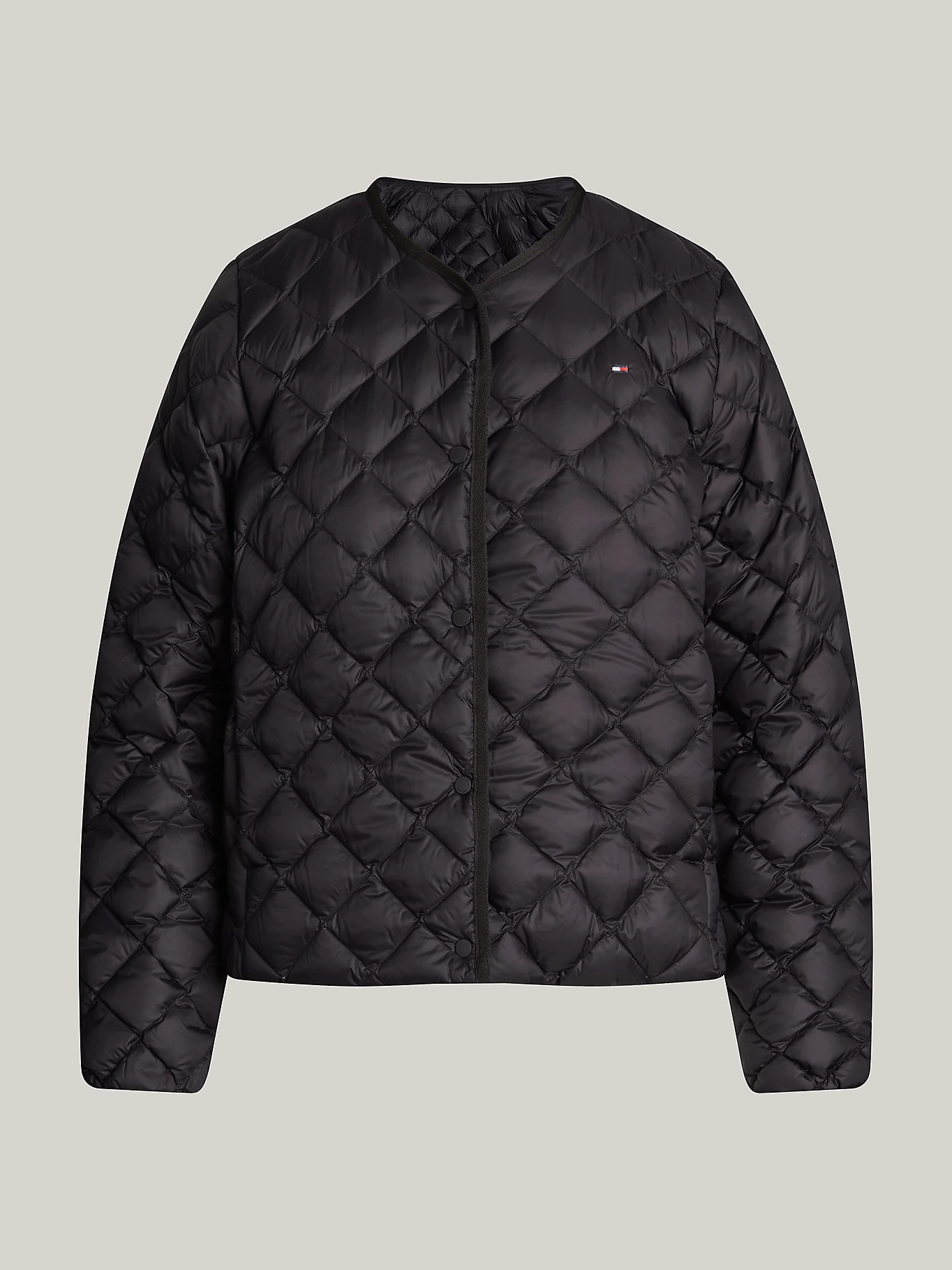 LW DOWN QUILTED COLLARLESS JKT 235403