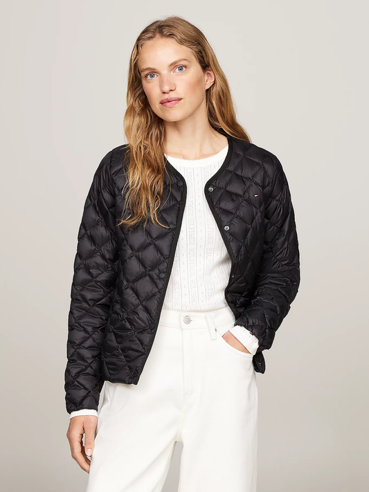 LW DOWN QUILTED COLLARLESS JKT 235403