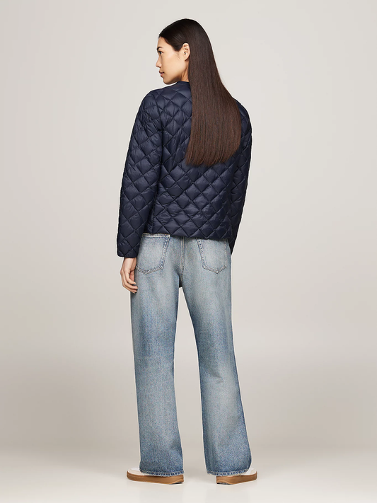 LW DOWN QUILTED COLLARLESS JKT 235404