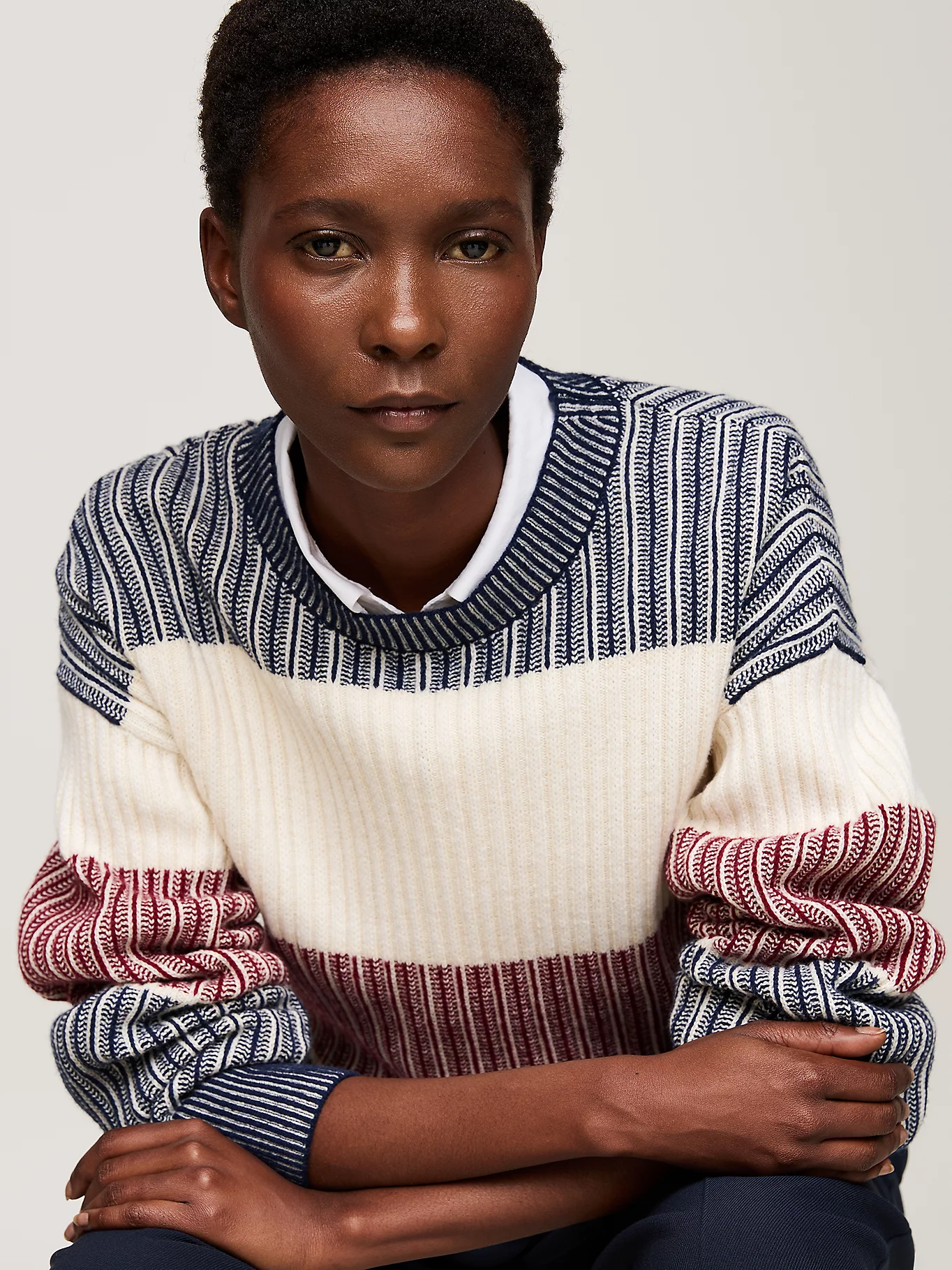 GLOBAL STP ALL OVER SWEATER 235408