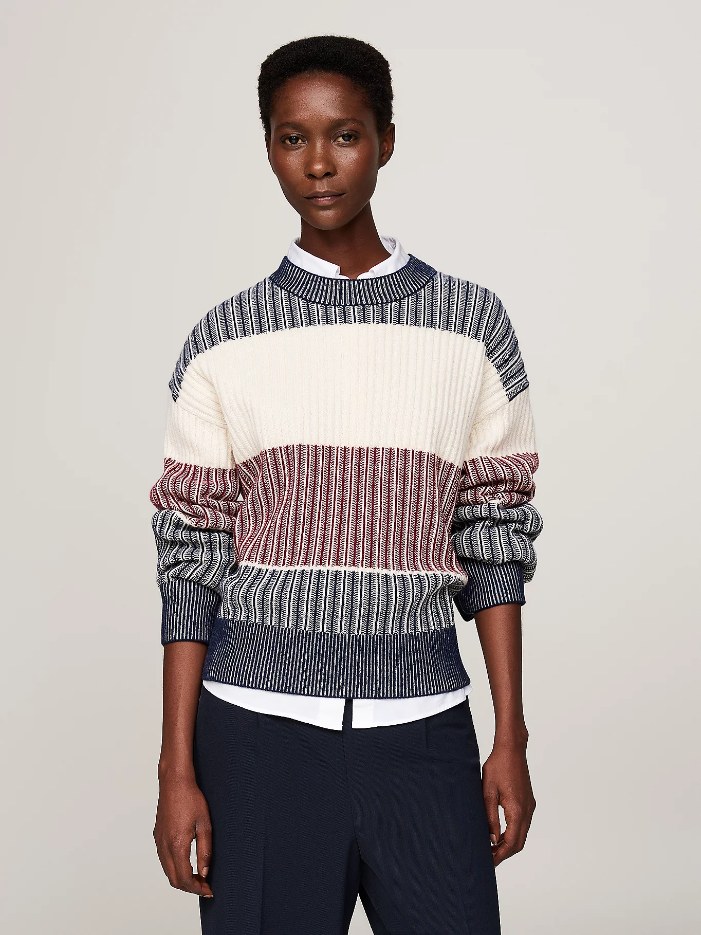 GLOBAL STP ALL OVER SWEATER 235408