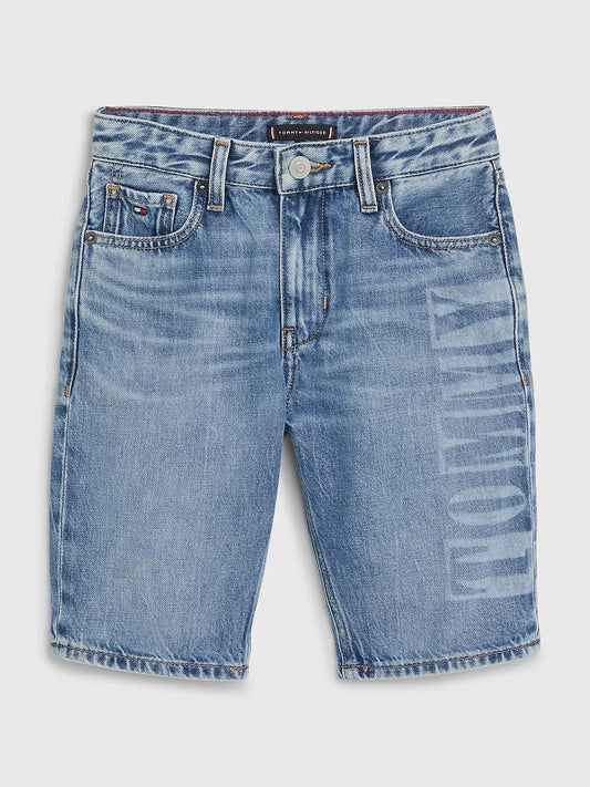 B SKATER SHORT DENIM BLEACH 213162 - LUX54