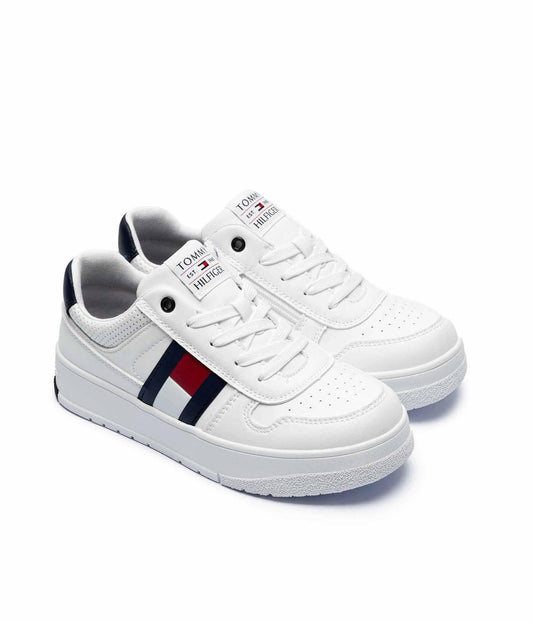 FLAG LOW CUT VELCRO SNEAKER WHI 37948 - LUX54