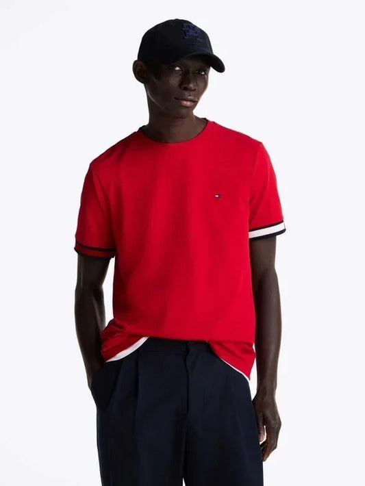 GLOBAL STRIPE FLAG CUFF TEE 237548 - LUX54