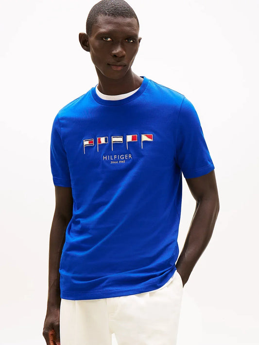 HILFIGER MULTI FLAGS TEE 240701 - LUX54