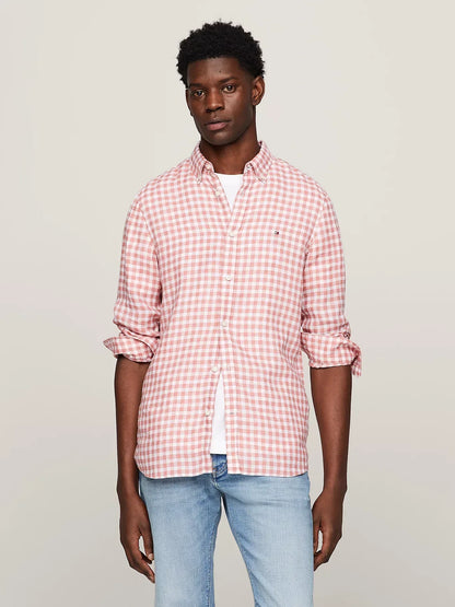 LINEN GINGHAM SF SHIRT 229328 - LUX54
