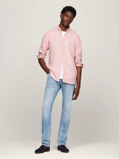 LINEN GINGHAM SF SHIRT 229328 - LUX54
