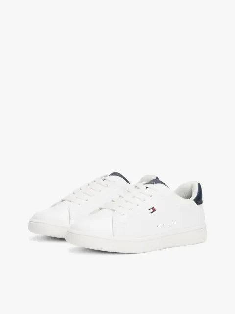 LOW CUT LACE-UP SNEAKER WHITE/B 37930 - LUX54