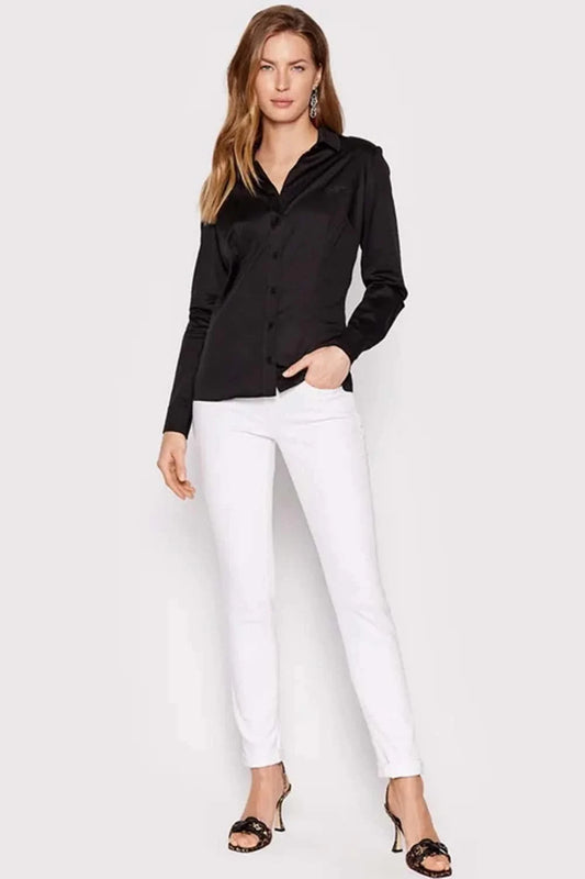 LS CATE SHIRT - SILKY TOUCH STR SATIN W2YH41WAF10 JBLK - LUX54