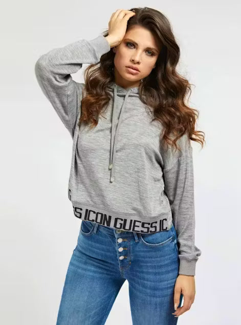 LS CLELIA HOODED TOP - BASIC WOOL KNIT W1BP09KA9C0 DGH - LUX54