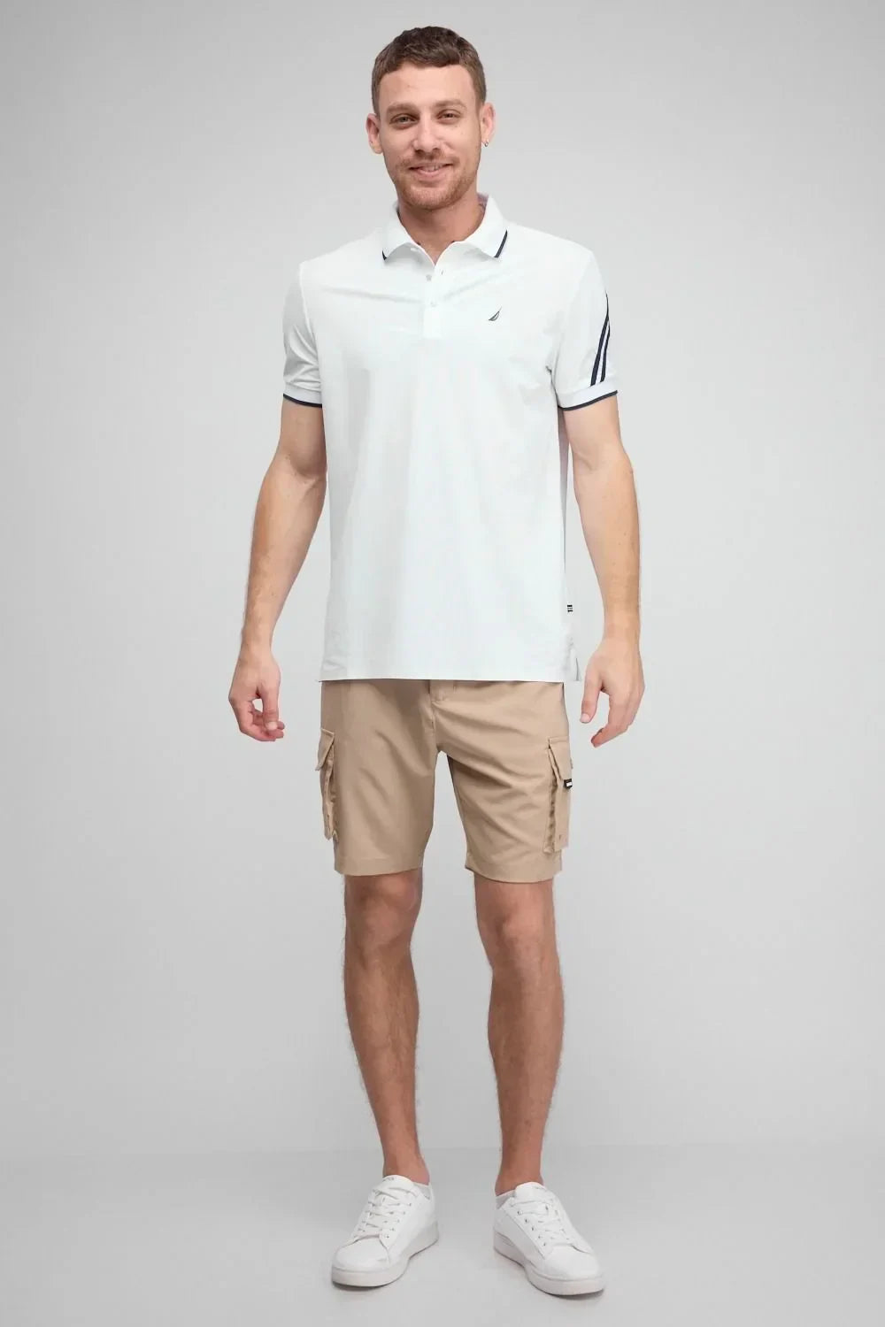 N.S-DRY FIT COLLAR TIP POLO-BR - LUX54