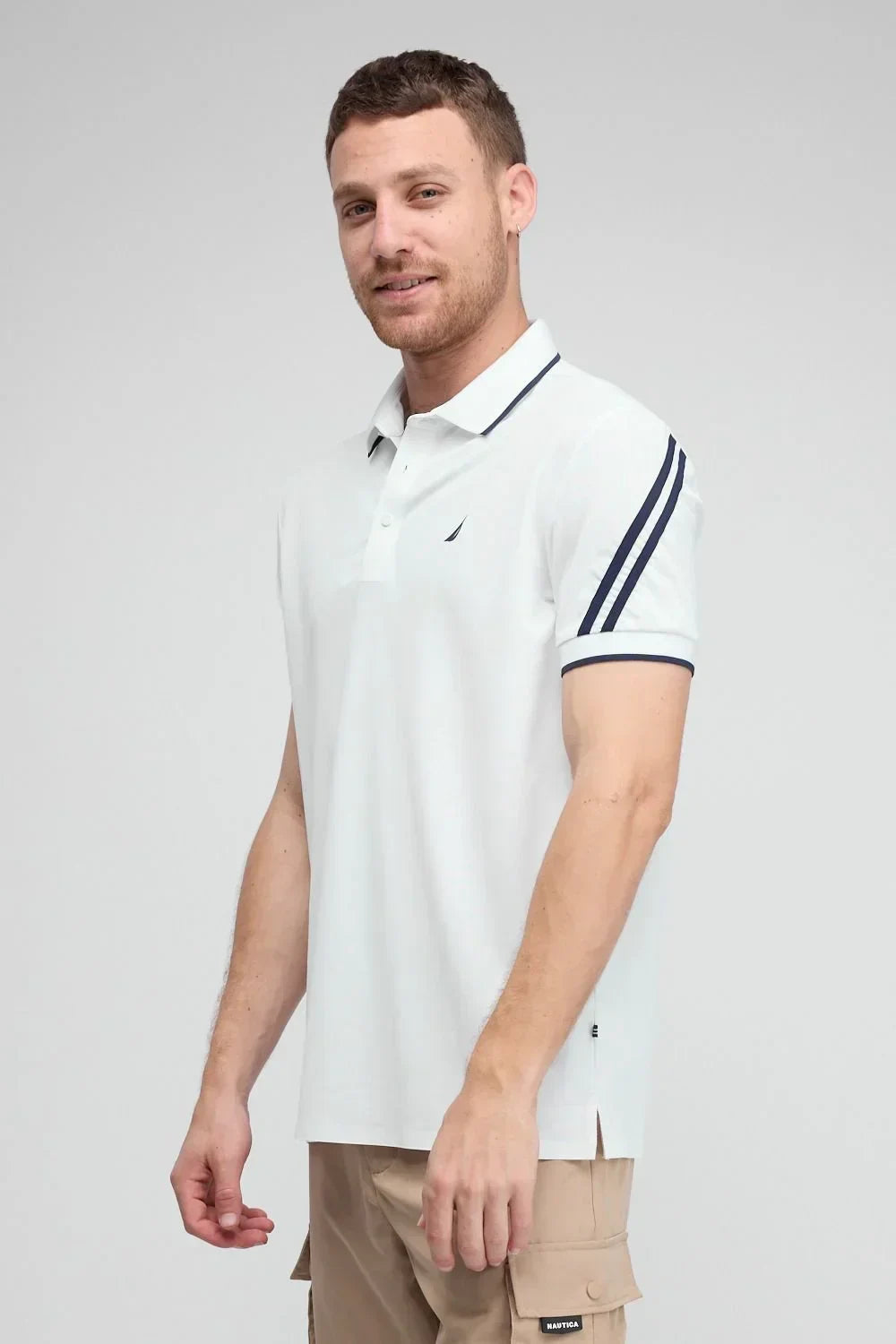 N.S-DRY FIT COLLAR TIP POLO-BR - LUX54