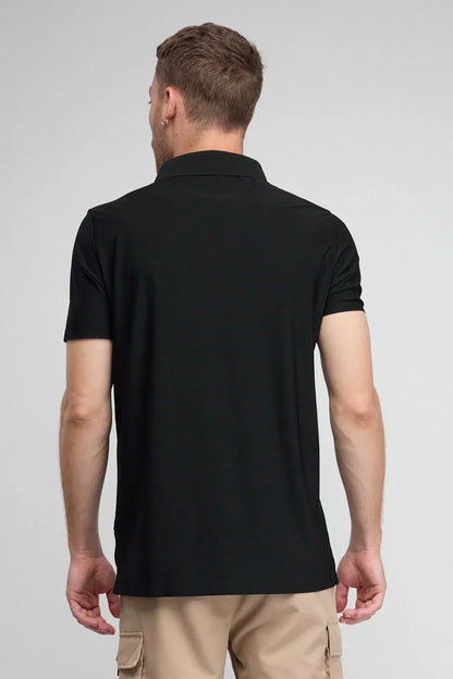 N.S-DRY FIT POLO-TRUE BLACK - LUX54