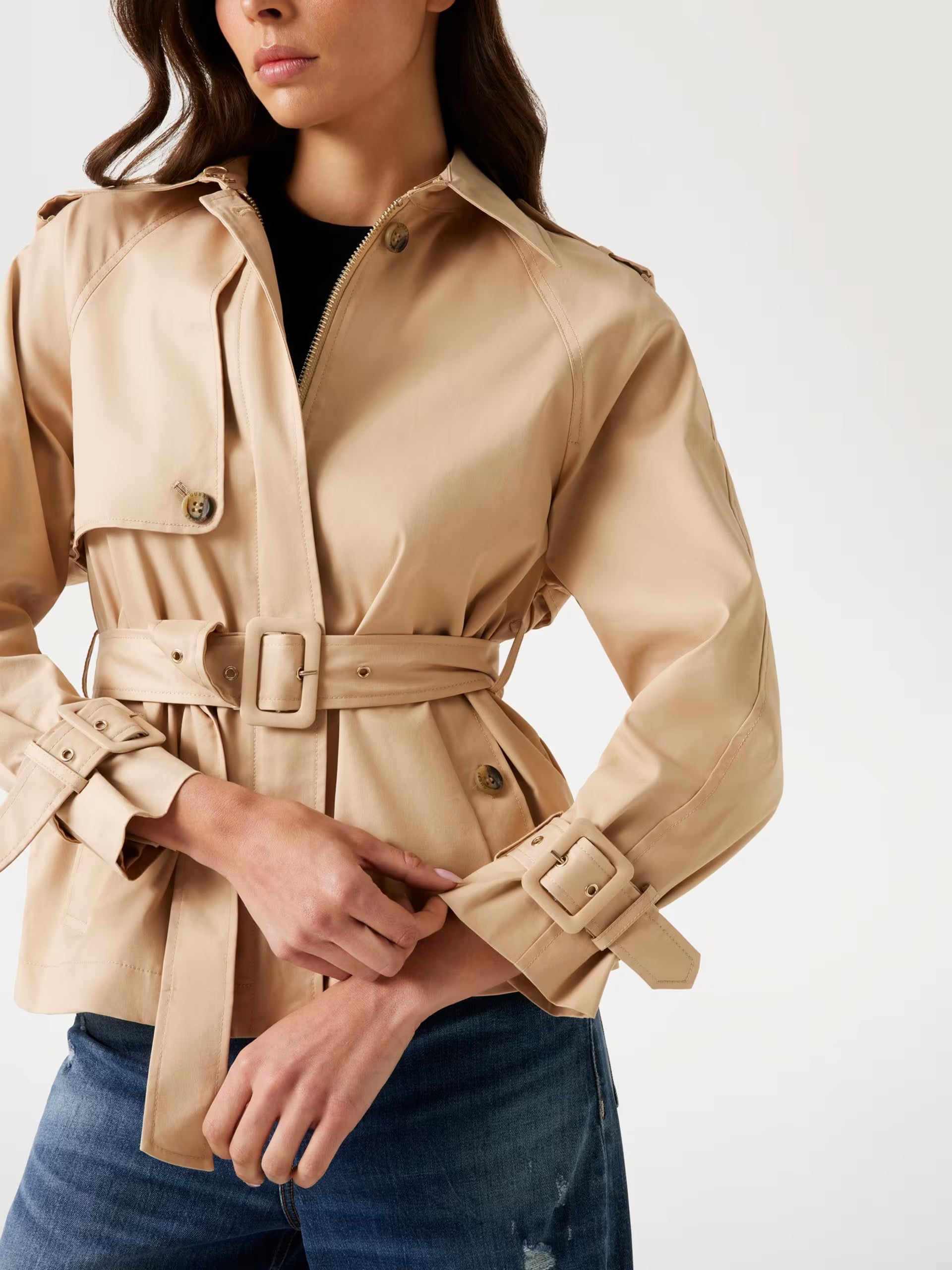 RAPHAELLE CROP TRENCH A11T - LUX54
