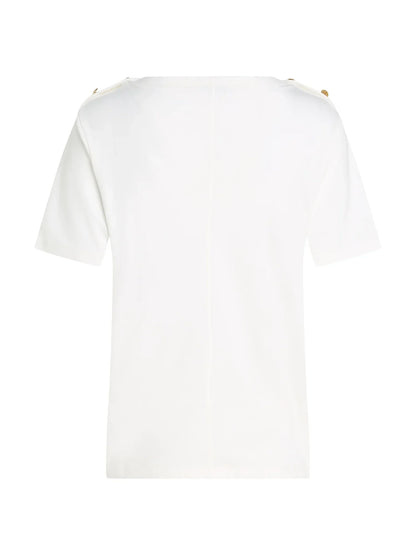 REG STRIPE GOLD BTN C-NK SS 235665 - LUX54