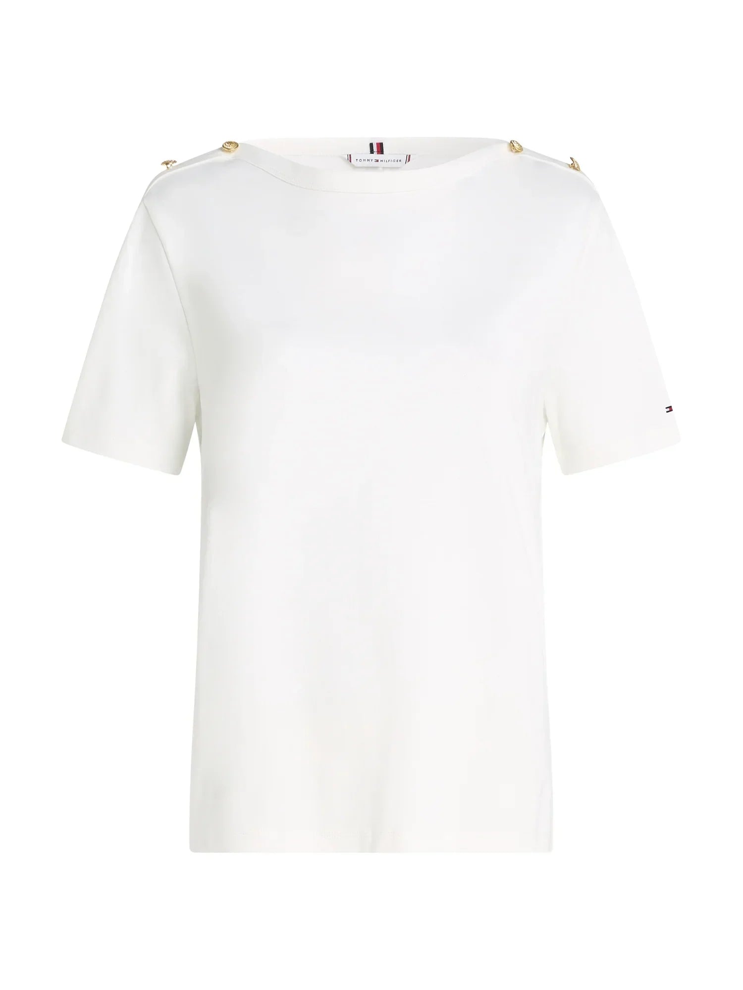 REG STRIPE GOLD BTN C-NK SS 235665 - LUX54