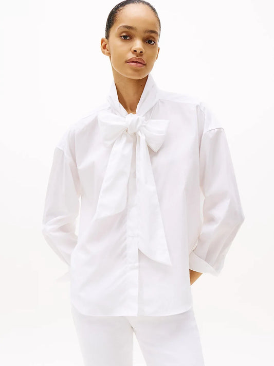 SOFT CO BOW COLLAR LS SHIRT 240992 - LUX54