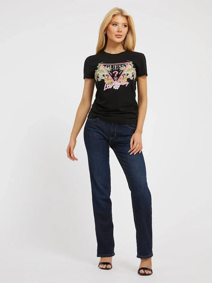 SS TRIANGLE FLOWE - MID ORGANIC STRETCH JERSEY 180 W3GI41J1314 JBLK - LUX54