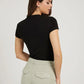 SS VN KATHE TEE - ORGANIC STRETCH JERSEY 180 W2GI06J1311 JBLK - LUX54