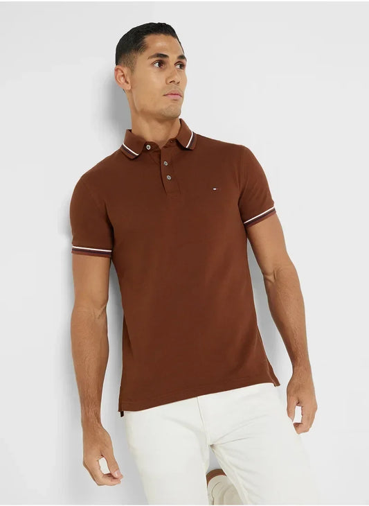 TIPPED SLIM FIT SEASONAL POLO 240831 - LUX54
