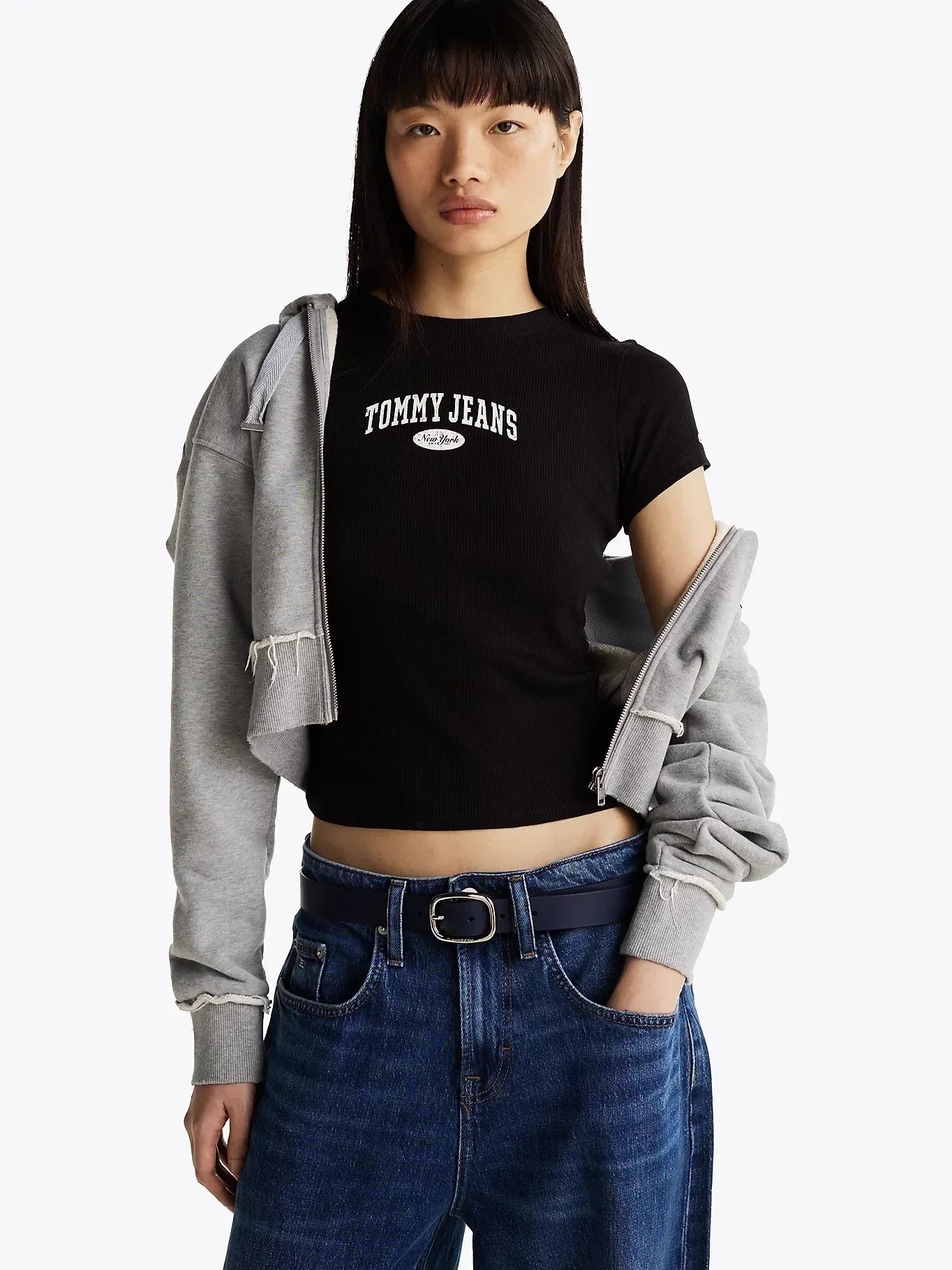 TJW SLIM VARSITY RIB TEE EXT 237182 - LUX54