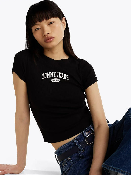 TJW SLIM VARSITY RIB TEE EXT 237182 - LUX54