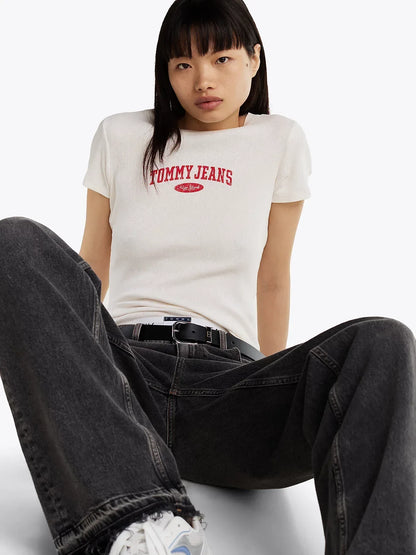 TJW SLIM VARSITY RIB TEE EXT 237184 - LUX54