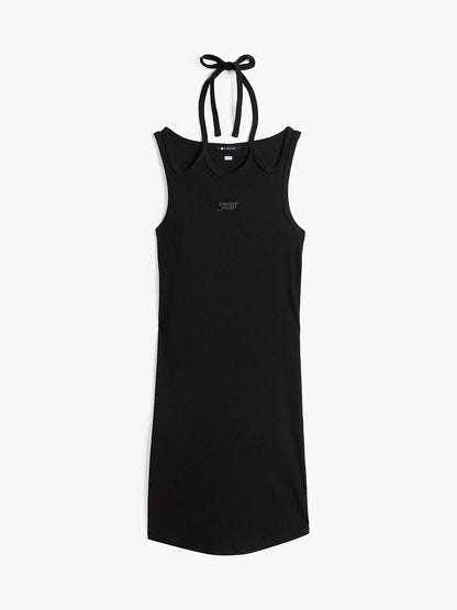 TJW TIE DETAIL GMD SCRIPT DRESS 239564 - LUX54